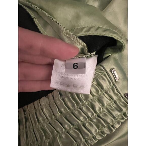 ALIÉTTE Green Neon Chartreuse Brat High Waist Wide Leg Pants size 6 - Picture 5 of 6